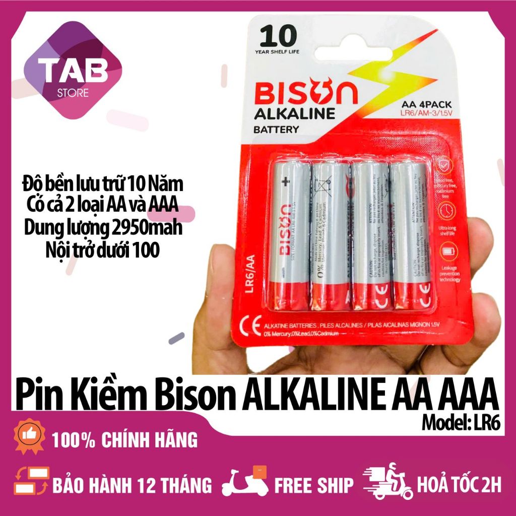 Pin Kiềm Bison / Amazon Alkaline AA AAA - Chính Hãng | Shopee Việt Nam