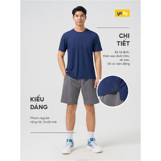 Áo thun thể thao YODY Sport form regular dệt jacquard thoáng khí siêu nhẹ MATS25S177
