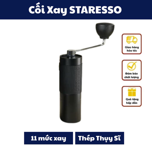 Cối Xay cà phê Staresso Plus 2025 Lưỡi Dao Titanium máy pha cà phê mini cầm tay Chính Hãng Bảo Hành 12 Tháng — ảnh 1