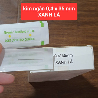 Kim 1 ngắn 0,4x35 mm màu XANH LÁ dùng cho máy thần thánh, máy pro