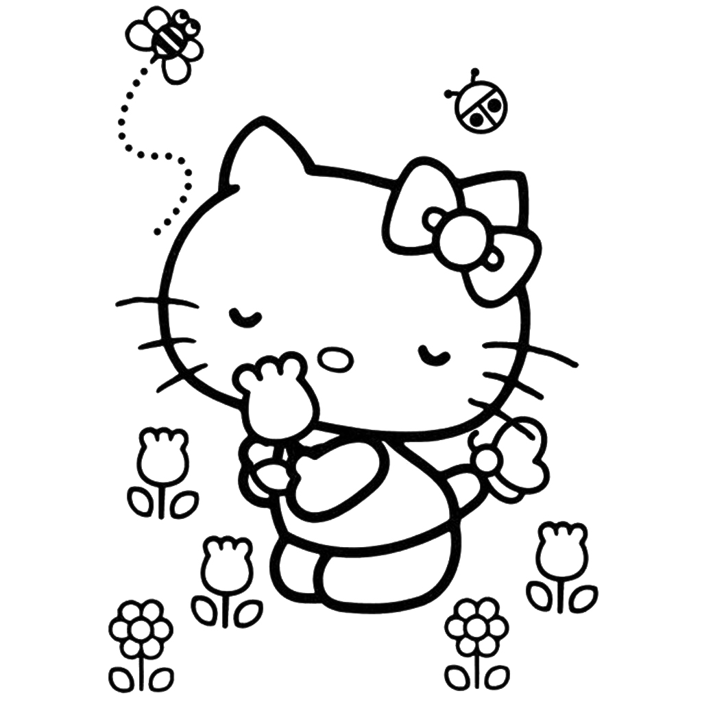 Bộ 50 tranh tô màu KITTY khác nhau không trùng lặp cho bạn thỏa sức sáng tạo