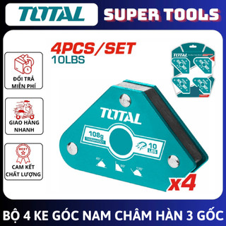 TOTAL Bộ 4 ke góc nam châm hàn 3 góc TAMWH4001 < HÀNG CHÍNH HÃNG >