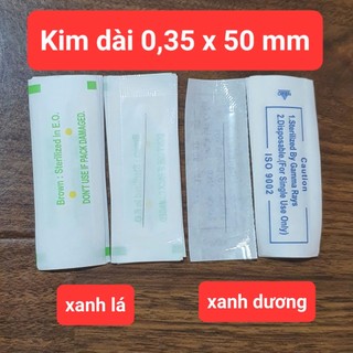 Kim 1 Dài XANH DƯƠNG size 0.35x50mm dùng cho máy Phổ Thông, Máy Giantsun, Máy Rồng, Máy Idm, Máy Gù