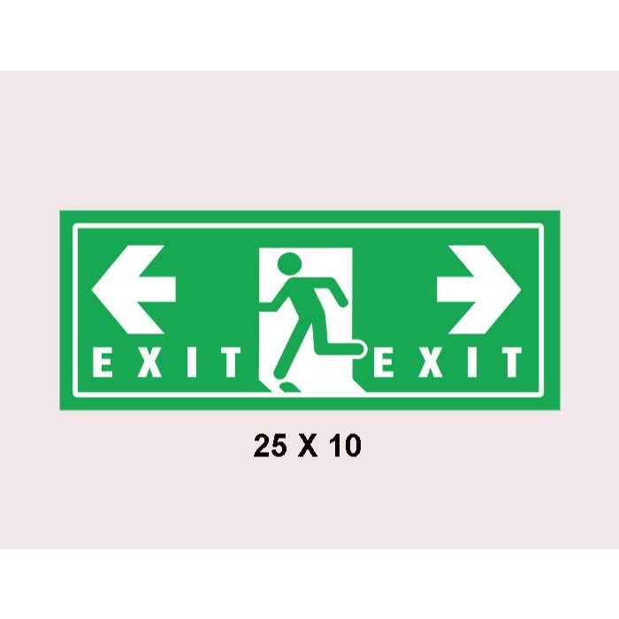 Decal Lối Thoát Hiểm EXIT BEDO Màu Xanh Sticker Chỉ Dẫn An Toàn Dán Tường Chống Nước Dễ Nhìn