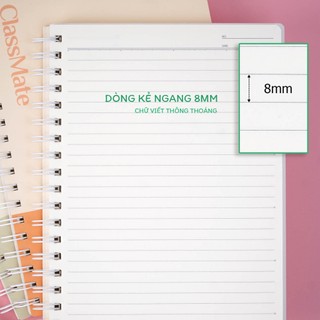 Sổ Tay Ghi Chép 100gsm Classmate Sổ Lò Xo A5 B5 Kẻ Ngang Giấy Mịn Chống Lóa Sổ Nhật Ký 200 Trang Làm Plan Bullet Journal