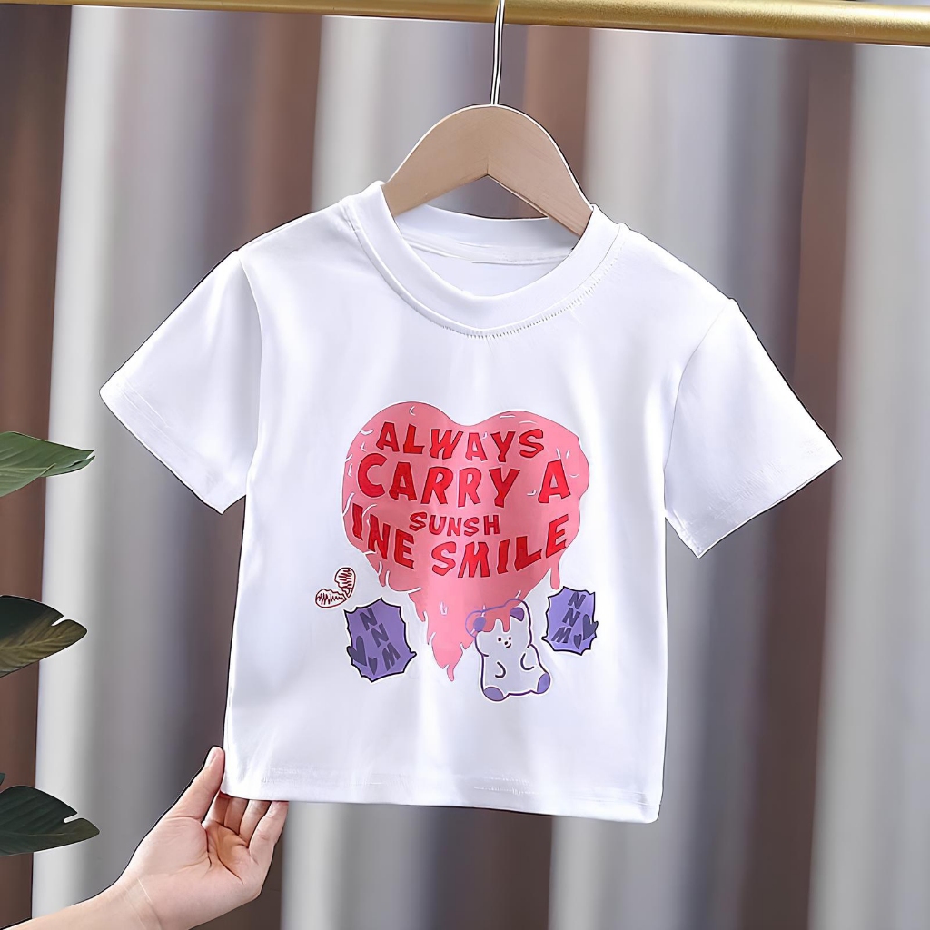 Áo croptop trái tim cho bé gái size đại BEESHOP H25076