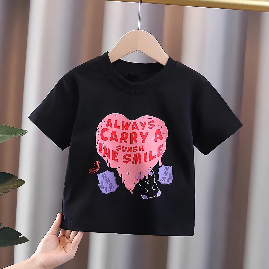 Áo croptop trái tim cho bé gái size đại BEESHOP H25076
