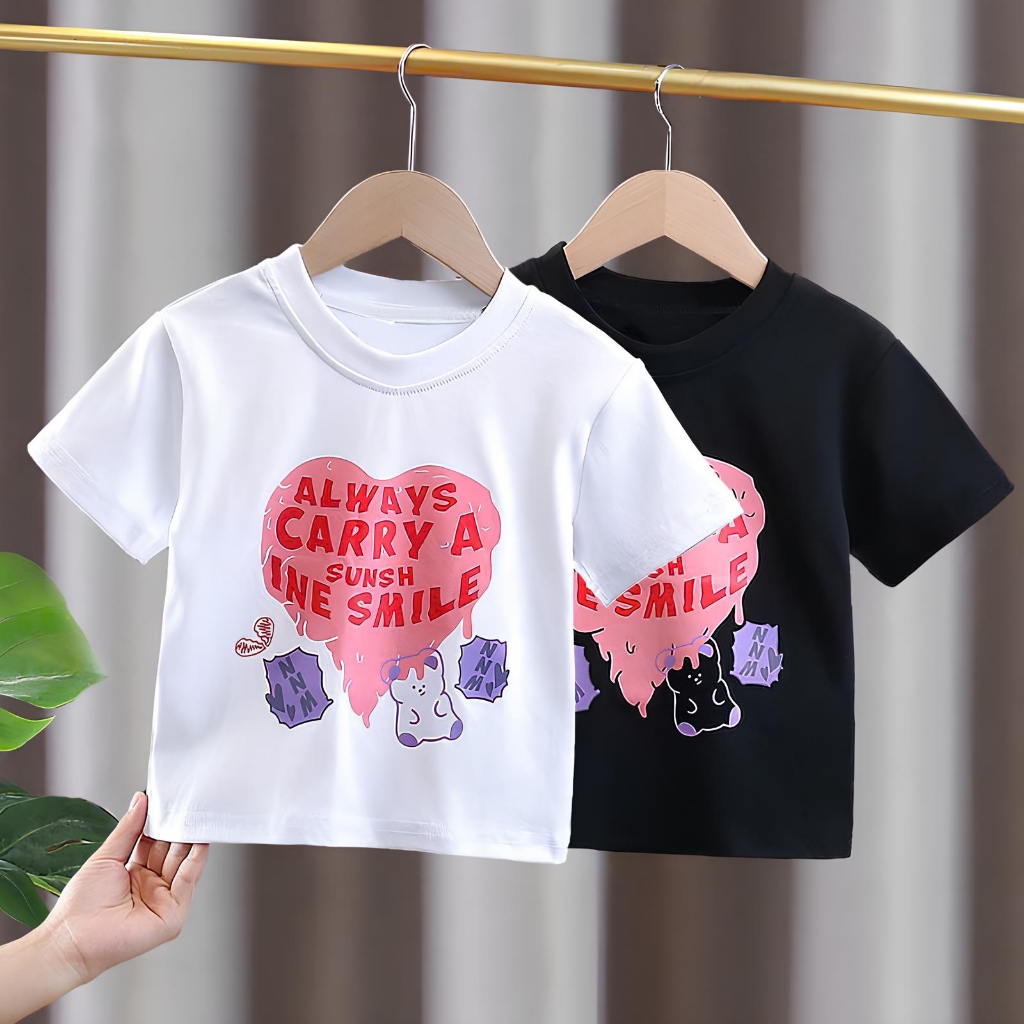 Áo croptop trái tim cho bé gái size đại BEESHOP H25076