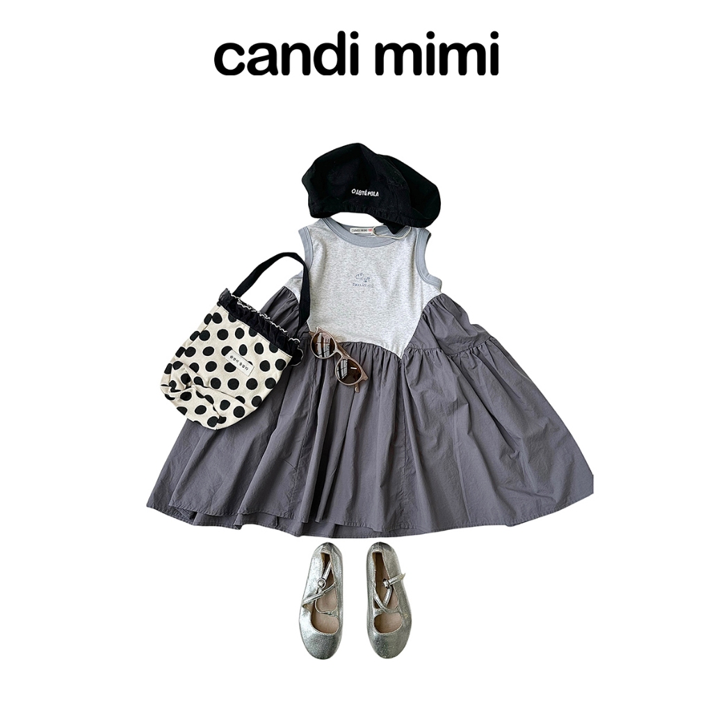 CANDI MIMI Váy sát nách cotton babydol xoè cách điệu - Phong cách Hàn Quốc