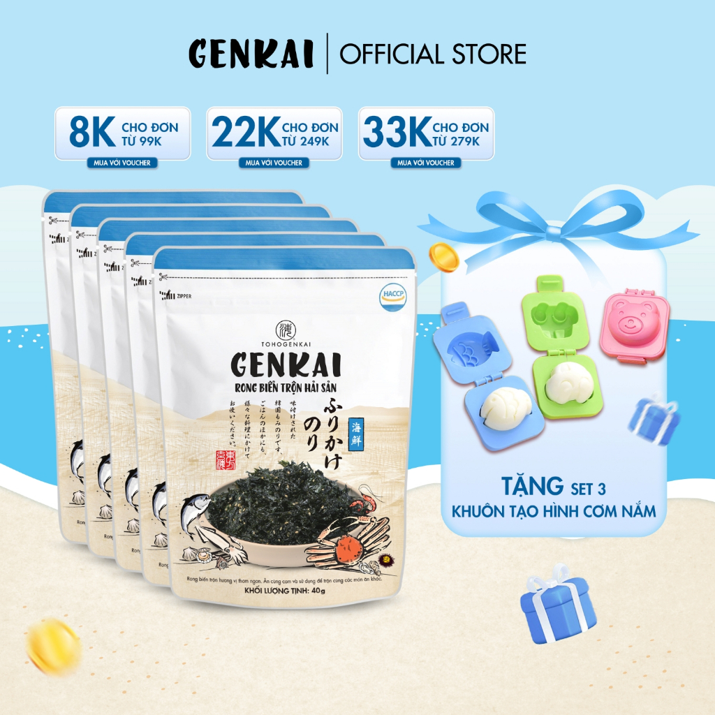 Combo 5 Gói Rong Biển Trộn Cơm Genkai | Shopee Việt Nam