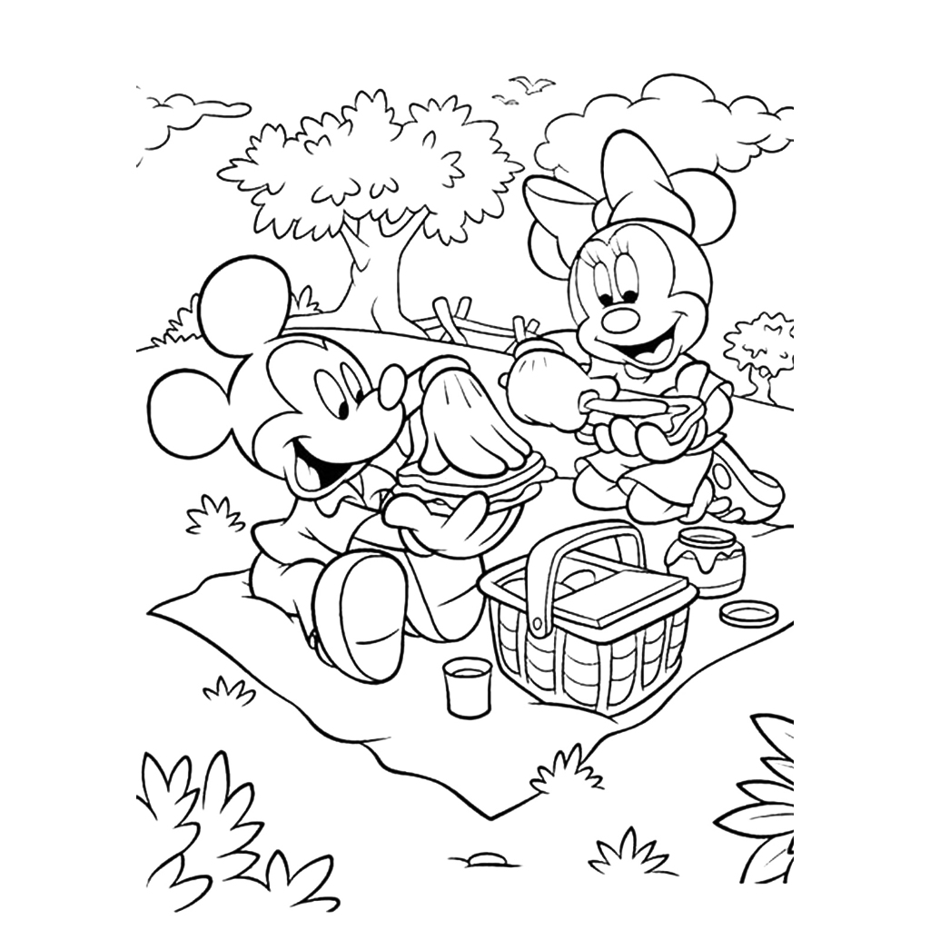 Bộ 50 tranh tô màu CHUỘT MICKEY khác nhau không trùng lặp cho bạn thỏa sức sáng tạo