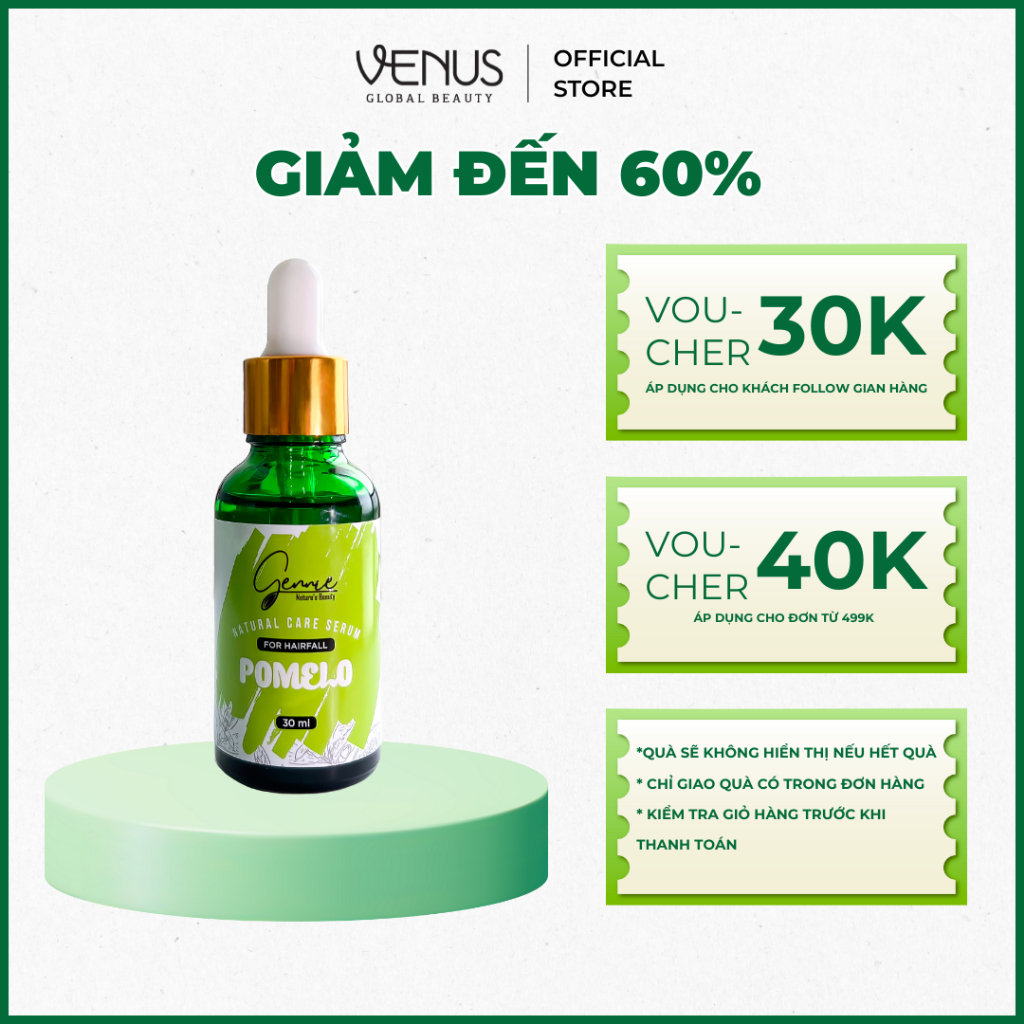 Ảnh Serum Bưởi Gennie Natural Care ngăn rụng & kích thích mọc tóc 30ml [DATE T1/26] 1