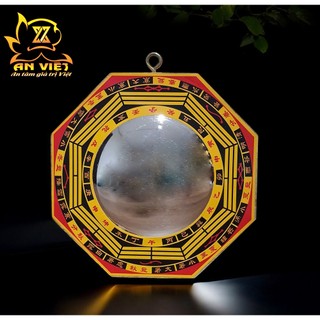 Gương Bát Quái Cầu Lồi - Bằng Gỗ - Phong Thủy - Nội Thất An Việt - BQ2501