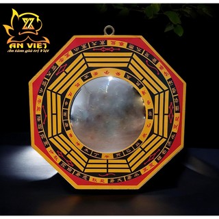 Gương Bát Quái Cầu Lồi - Bằng Gỗ - Phong Thủy - Nội Thất An Việt - BQ2501
