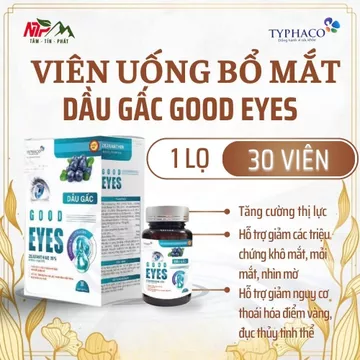 Viên Uống Bổ Mắt GOOD EYES - Giảm khô mắt, mỏi mắt , cải thiện thị lực, tăng điều tiết mắt 30 Viên