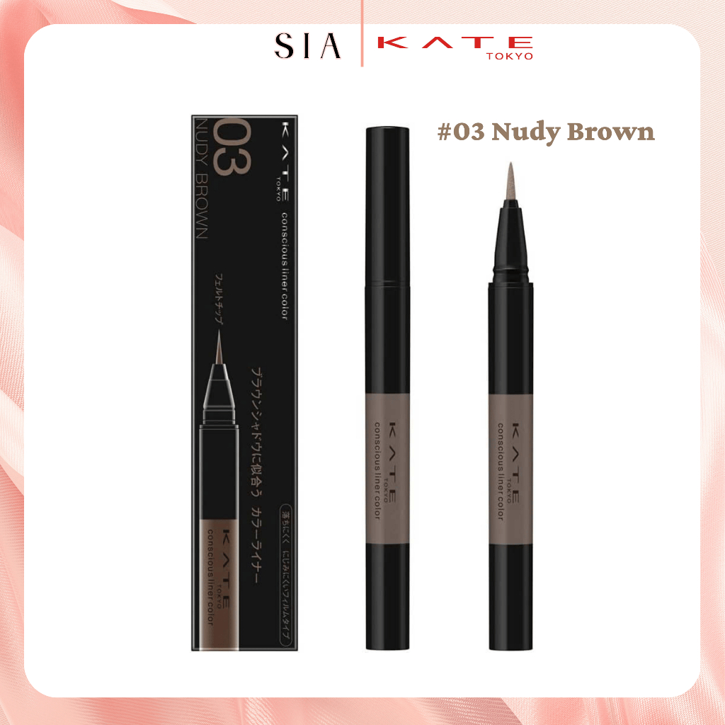 Bút Dạ Kẻ Mí Mắt Kate Conscious Liner Color kẻ sắc nét không lem không trôi suốt cả ngày
