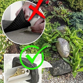 Mô Hình Đá Giấu Chìa Khóa Ngoài Trời – Hộp Cất Chìa An Toàn, Chống Thấm, Hộp đựng chìa khóa hình viên đá độc lạ