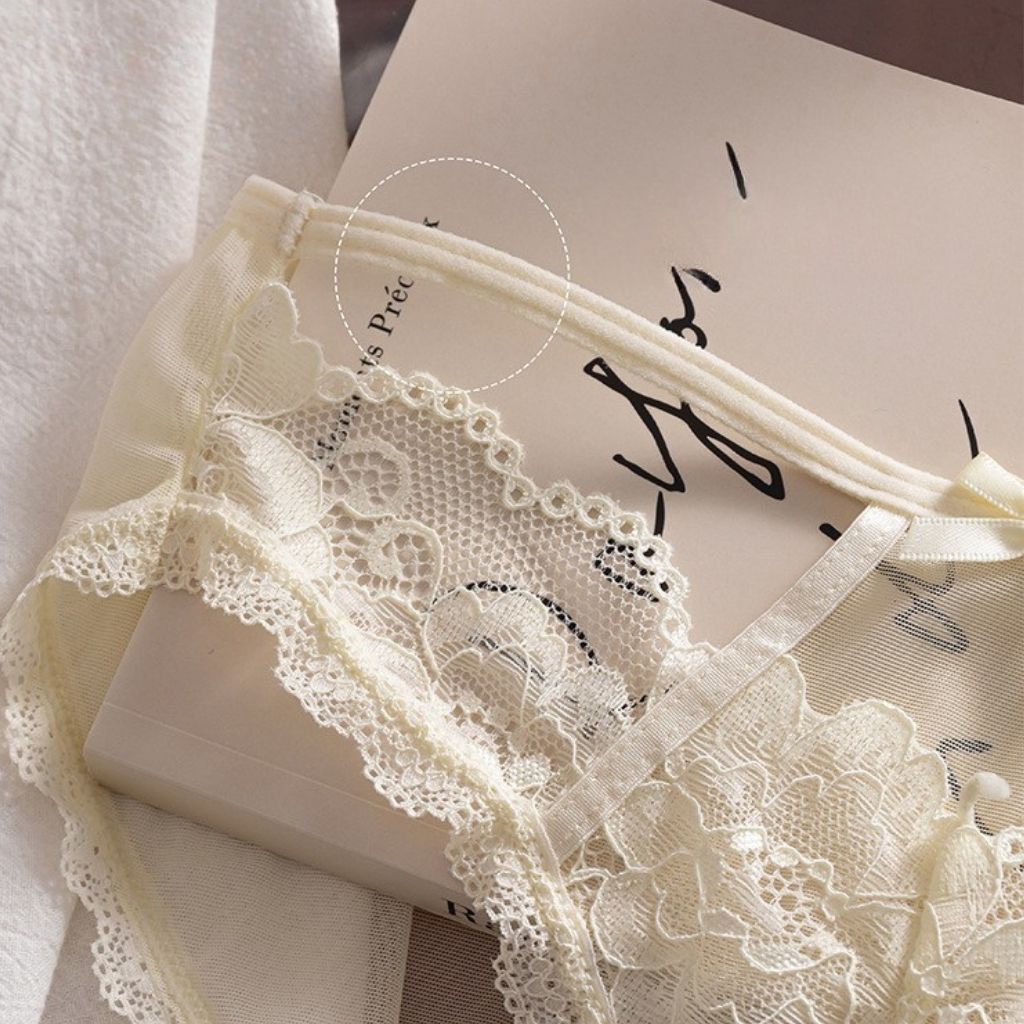 Quần lót nữ ren lưới thoáng mát mêm mại cạp vừa tôn dáng đáy lót cotton 2 lớp chắc chắn LANIXA L8809