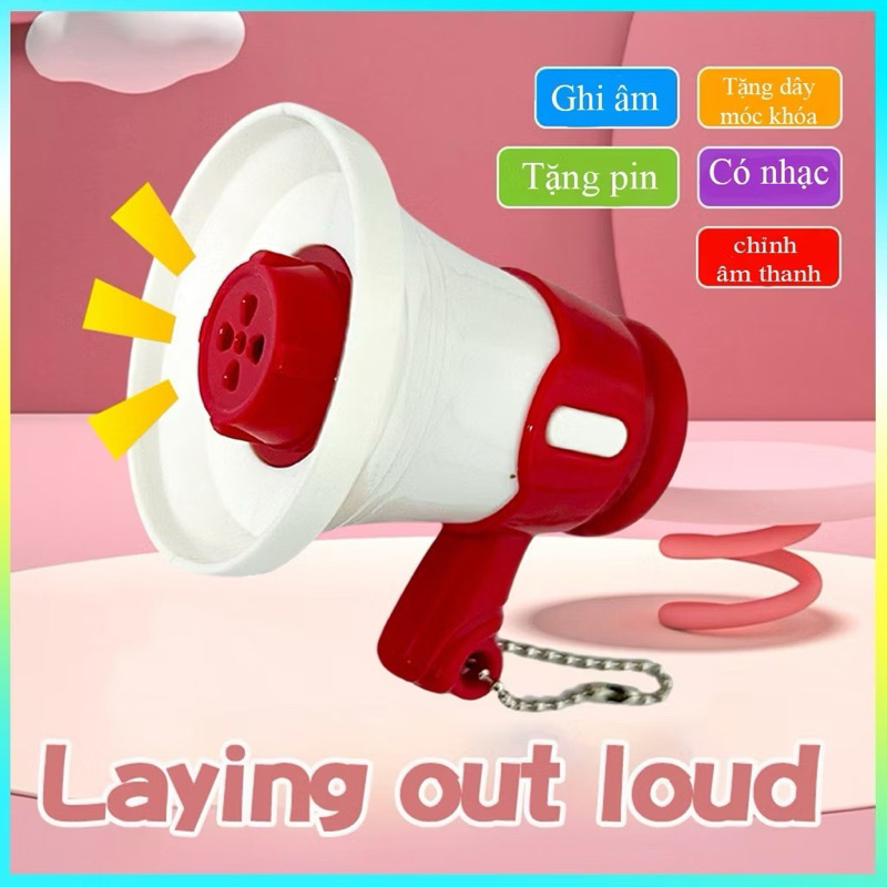 Loa Móc Khóa Mini, Có Kèm Pin, Ghi âm Và Phát Lại âm thanh, có nhạc, khuếch đại giọng nói