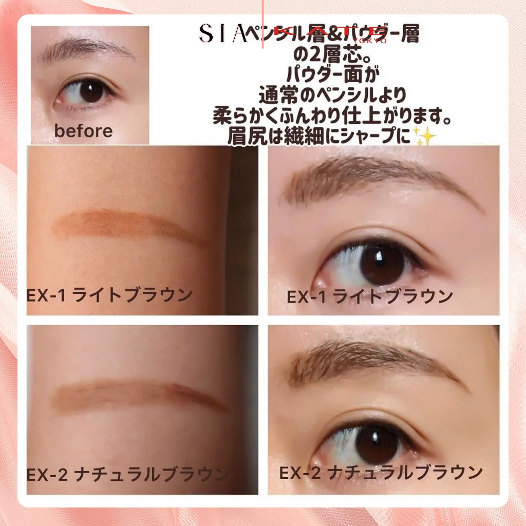 Chì Kẻ Lông Mày Kate Two Color Gradation Brow Pencil  lông mày hoàn hảo đều màu, tự nhiên