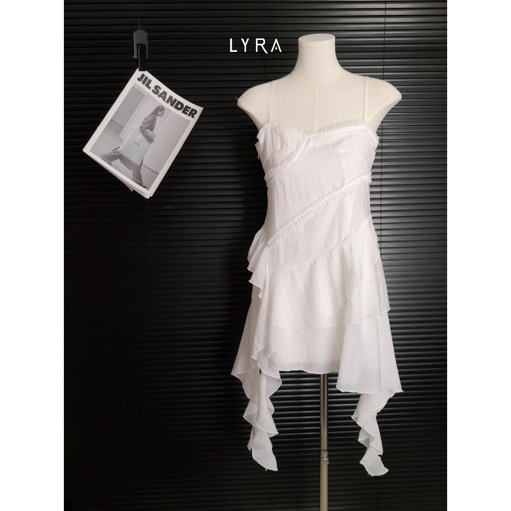 Ảnh LYRA - Váy 2 dây dáng ngắn tầng phối viền rua - CSYVD0142 2