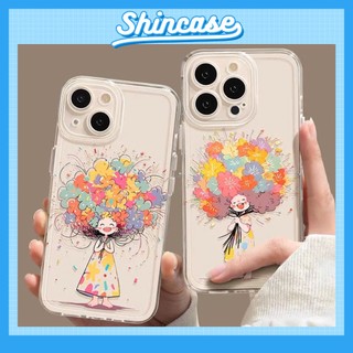 Ốp Lưng iPhone Tóc Hoa Viền Thẳng Chống Sốc, Trong Suốt Bảo Vệ Camera -iP 7/8/X/XS/11/12/13/14/15/16/17/Plus/Pro/Max/Air