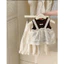 Sét 3 chi tiết quần ren xuông dài kèm áo ren phối thun ba lỗ cho bé gái từ 2-12 tuổi(12-45kg)