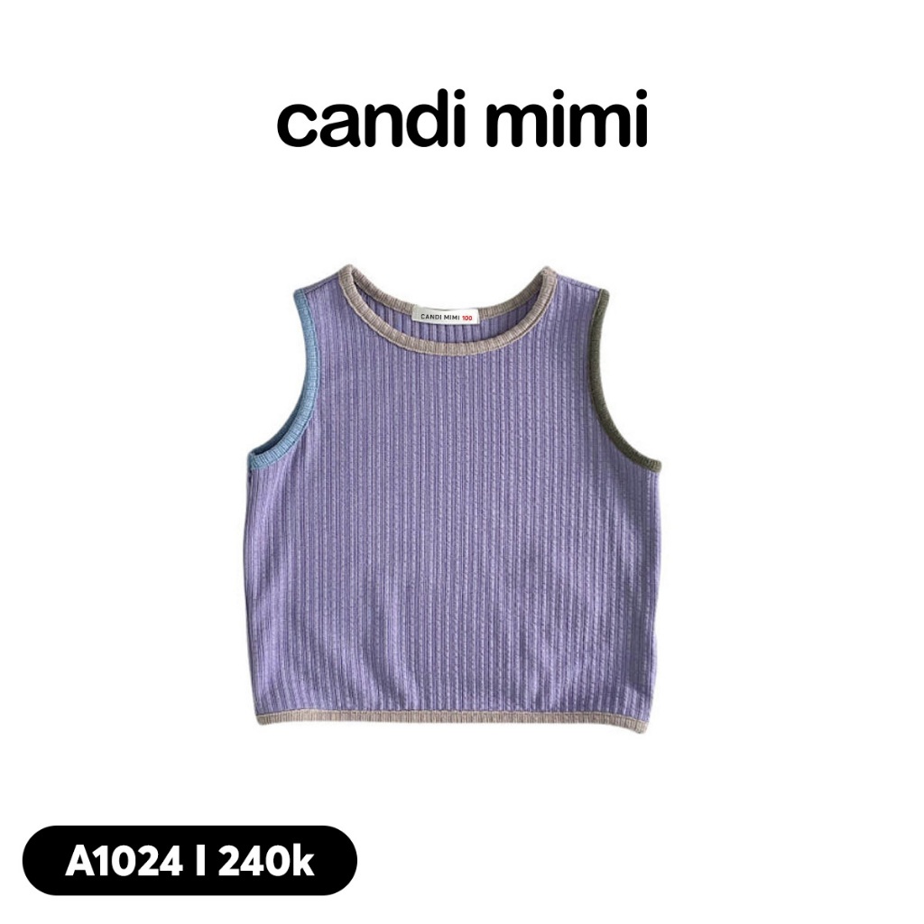 CANDI MIMI Áo khoét nách thun chất liệu cao cấp - Phong cách Hàn Quốc
