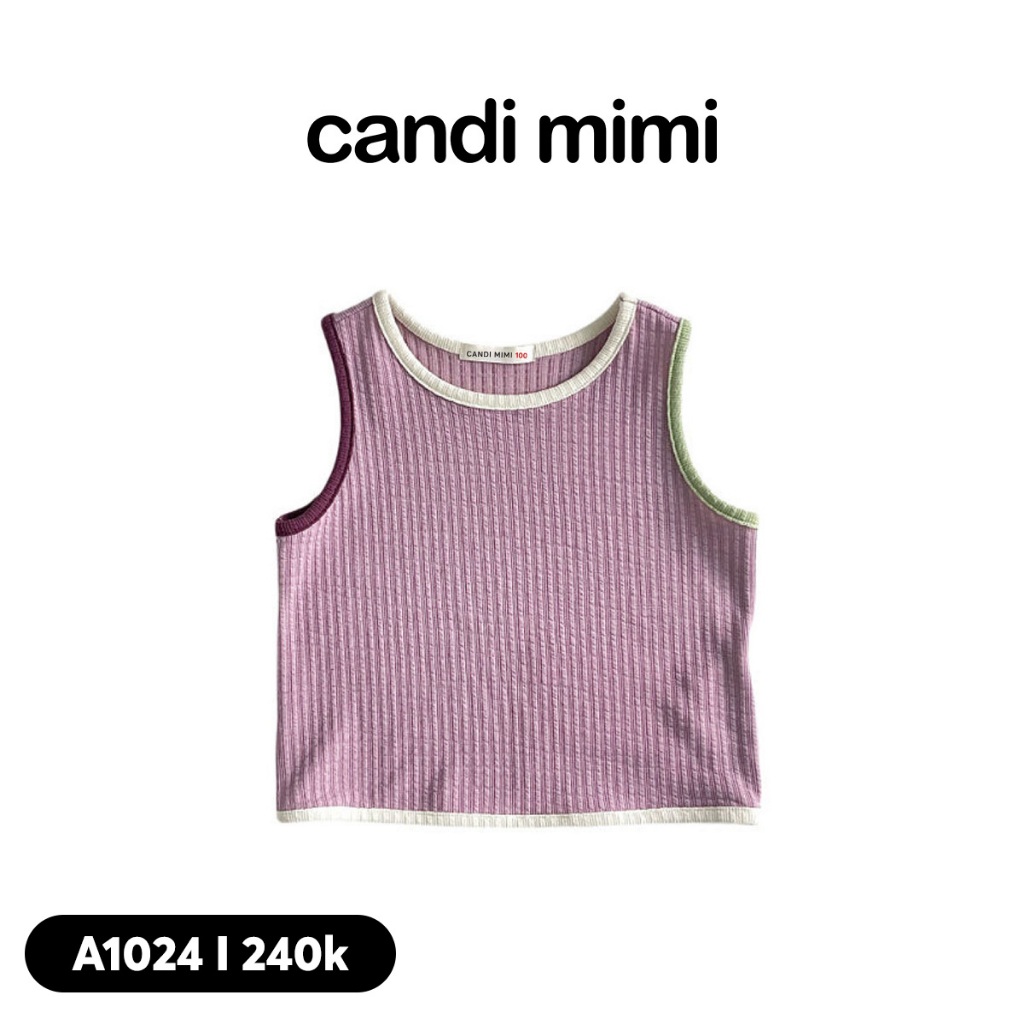 CANDI MIMI Áo khoét nách thun chất liệu cao cấp - Phong cách Hàn Quốc
