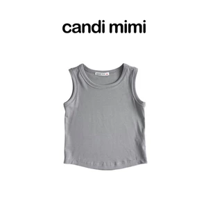 CANDI MIMI Áo cotton cao cấp ba lỗ trơn - Phong cách Hàn Quốc