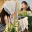 Băng Đô Cài Tóc, Khăn Trùm Đầu Ren, Khăn Hình Tam Giác Ngọt Ngào Và Dễ Thương dành cho Nữ và Em Bé