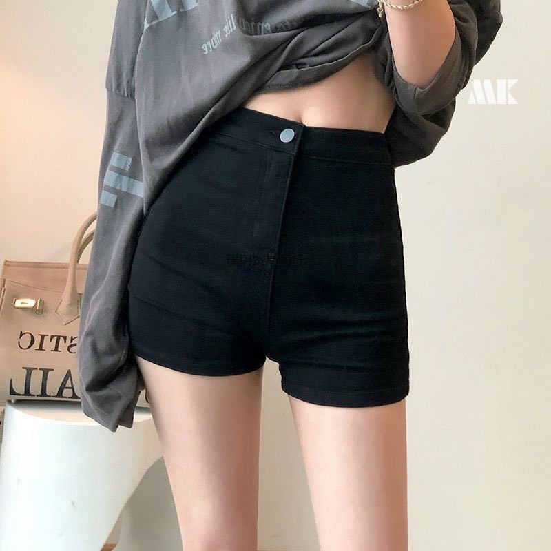 Quần Short Nữ Kaki BABEE Lưng Cao Ôm Sát Body Không Túi Sang Trọng Quyến Rũ Phong Cách Hàn Quốc