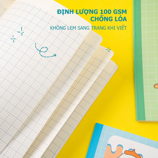 Vở Ô Ly CLASSMATE 48 Trang, Vở 4 Ô Li May Gáy Giấy 100gsm Không Thấm Mực, Chống Lóa Cho Bé Luyện Chữ