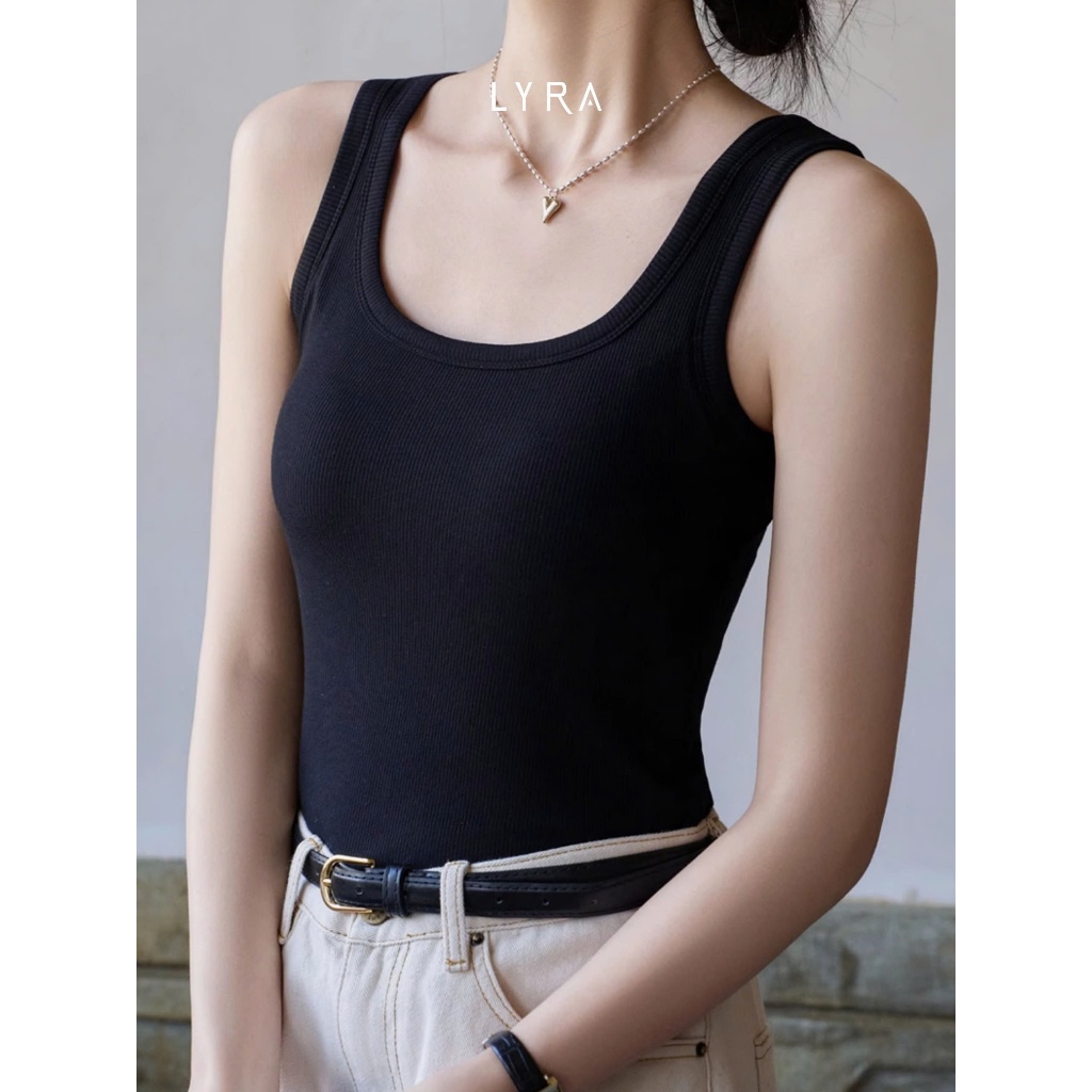 Ảnh LYRA - Áo ba lỗ đệm ngực ôm body áo 2 dây bản to - VSYAC0280 4