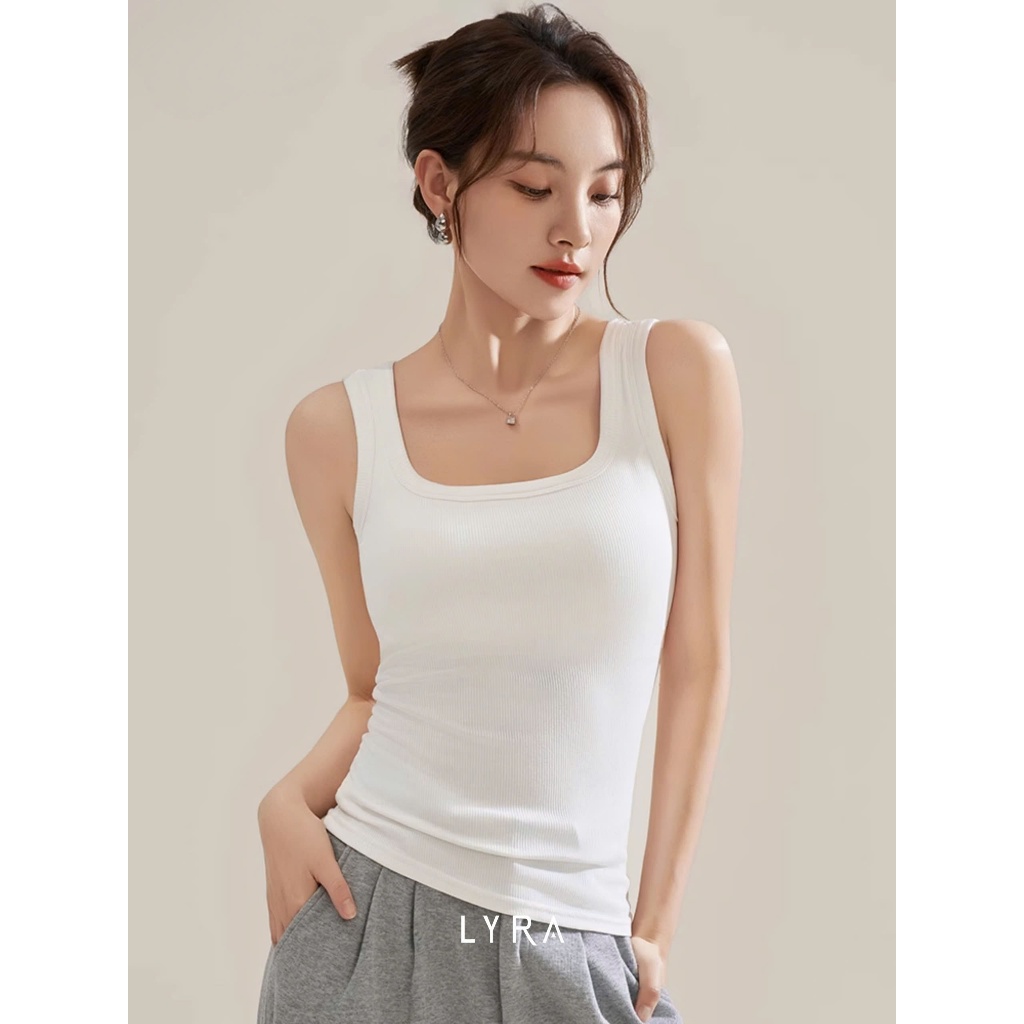 Ảnh LYRA - Áo ba lỗ đệm ngực ôm body áo 2 dây bản to - VSYAC0280 1