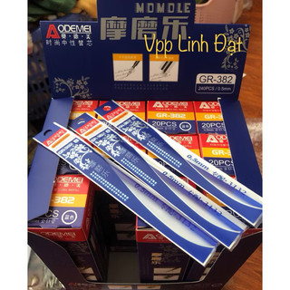 Hộp 20 ruột bút gel tẩy xoá được GR 382, ngòi bút gel tẩy xoá được 382, ruột bút gel tẩy xoá thay thế Aodemei 0.5mm