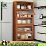 【Giao hàng trong 4 giờ】Kệ sách lưu trữ có cửa tủ giá để đồ nhiều tầng với sức chứa đựng lớn Tủ Sách Gỗ Kệ Đựng Đồ Tủ Tài — ảnh 1
