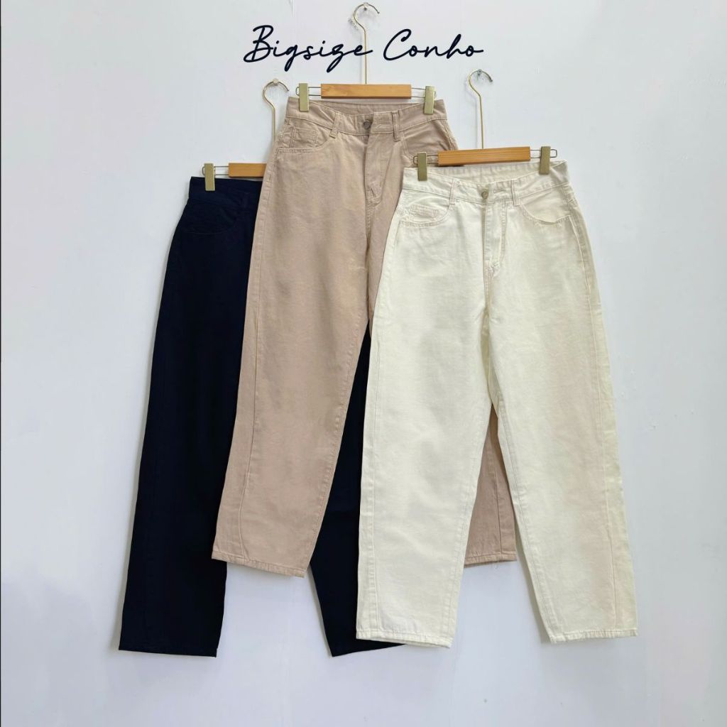 Quần Dài Baggy Nữ Big Size Chất Vải KaKi Bền Ít Nhăn Phom Basic Mặc Đi Học Đi Làm Q513