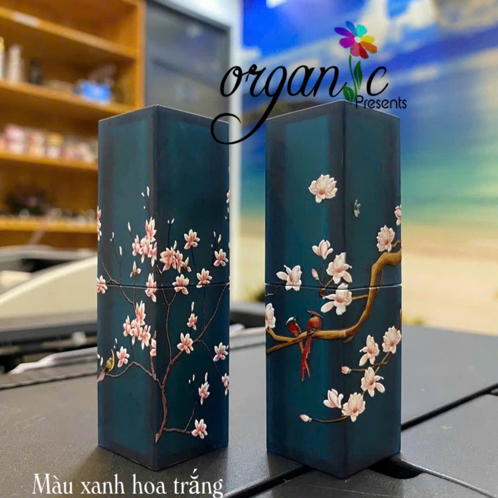 VỎ SON HANDMADE (IN 3D - MÀU XANH)