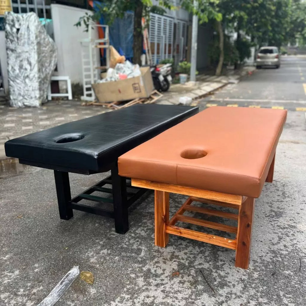 Giường spa, Giường massage body 2in1 - Khung gỗ thịt chắc chắn, giường gia công giá hấp dẫn