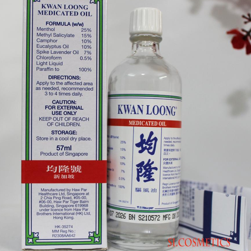 01 Dầu nóng Kwan Loong Oil (Quân Long) Singapore 57ML