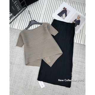 Sét áo lò xo cộc tay 2 vạt + chân váy xuông