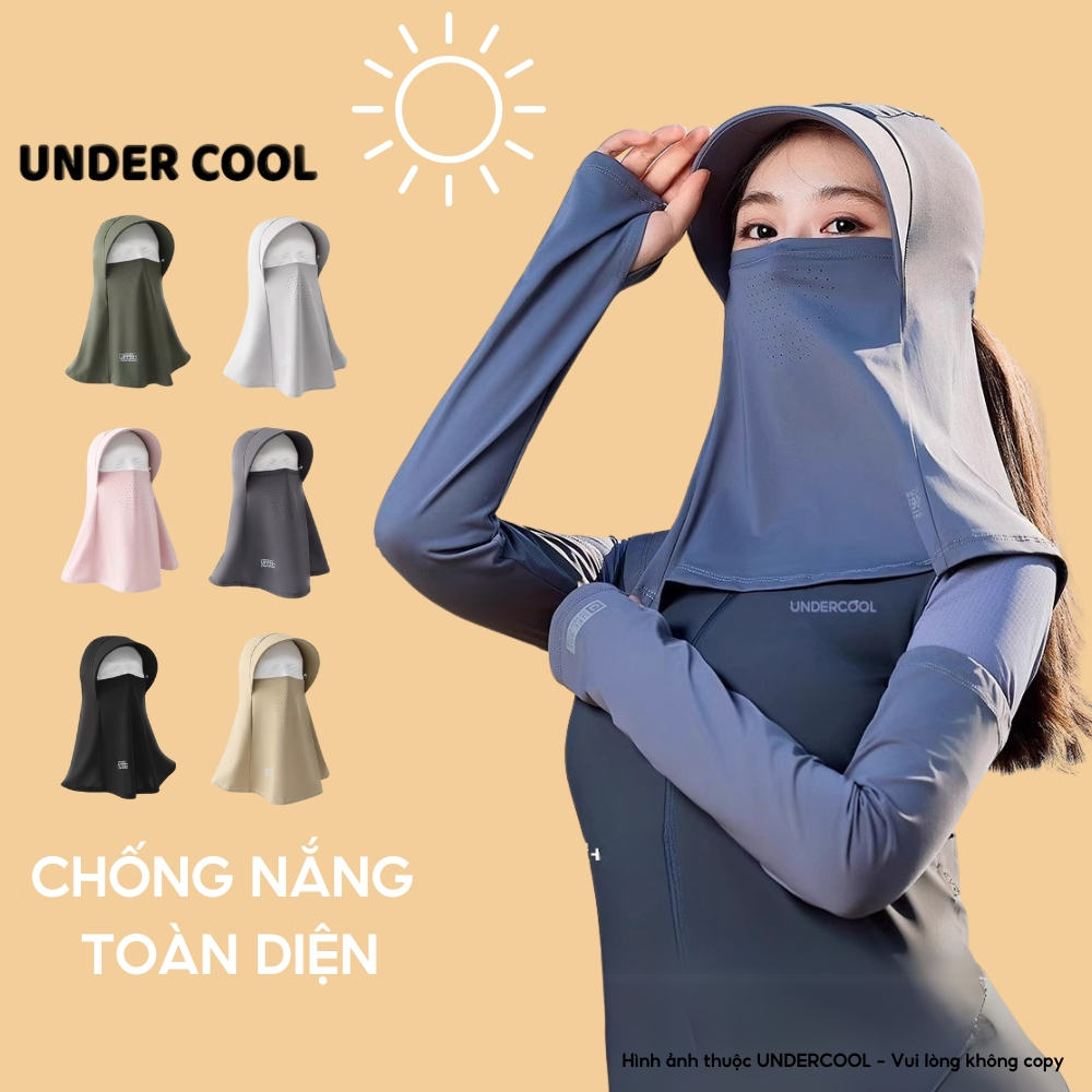 Mũ Chống Nắng Trùm Đầu Toàn Diện UNDERCOOL Thiết Kế 3 Trong 1 Che Mặt, Cổ, Và Gáy, Chống Tia UV, Có Lỗ Thoáng Khí MU05