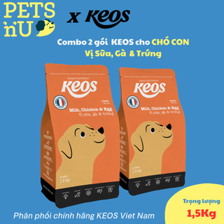 [PP CHÍNH HÃNG] [TIẾT KIỆM] COMBO 2 Hạt Keos cho chó con- vị sữa, gà, trứng (1,5kg)– KM SỐC! LÊN ĐƠN LÀ CÓ QUÀ