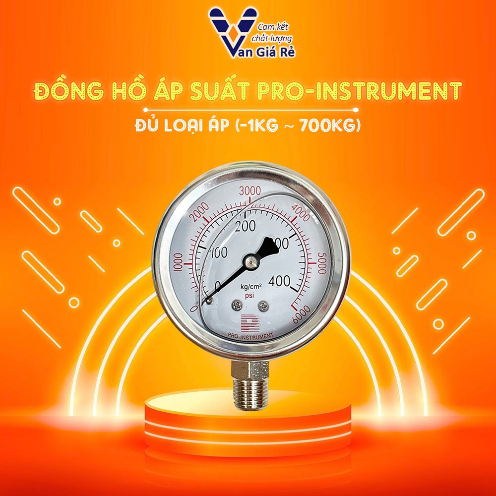 Hàng chuẩn | Đồng Hồ Áp Lực Inox Cao Cấp Pro Instrument (Đài Loan ...