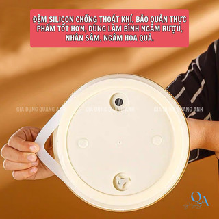 Bình nước detox, sinh tố | Bình thủy tinh chịu nhiệt, bình ngâm, DECOR dành cho gia đình,nhà hàng, quán ăn có chân đế gỗ
