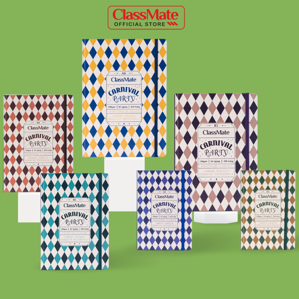 Sổ Tay Ghi Chép 100gsm Classmate Sổ Bìa Cứng A4 B5 A5 Dòng Kẻ Ngang Giáo Án 260 Trang Giấy Chống Lóa Sổ Ghi Chép Nhật Ký