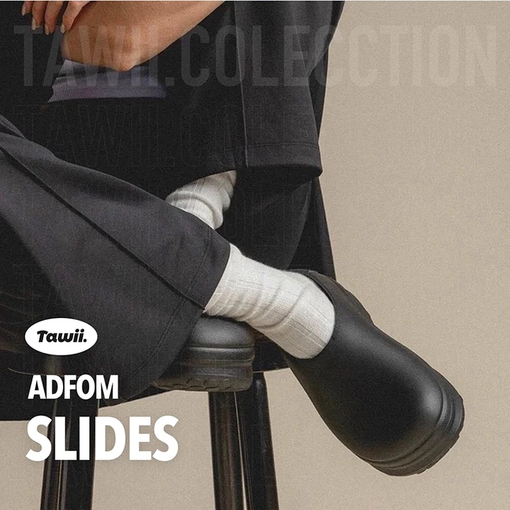 Tawii Dép bánh mì đế cao 5cm Dép bít mũi Nữ Chống Trượt giày sục 5 Màu Dép sục nữ