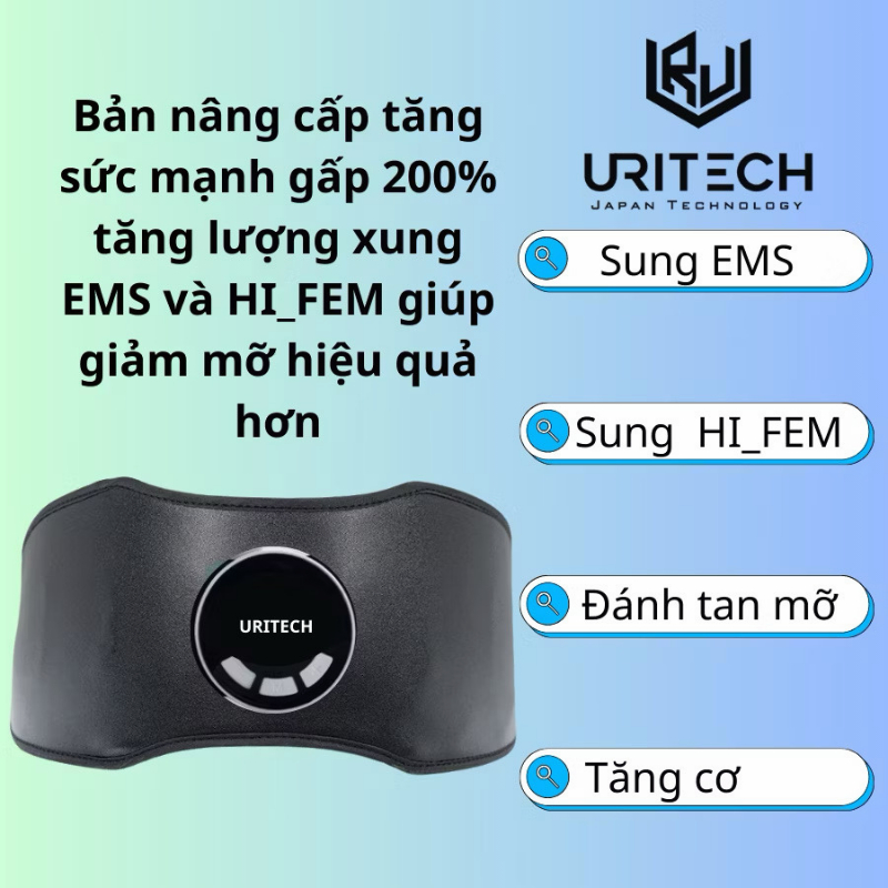 Máy mát Xa URITECH Đánh Tan Mỡ Bụng Ab Domial- Đai Massage giảm mỡ bụng Cao cấp – Giúp thon gọn cơ thể – Giảm mỡ tăng cơ