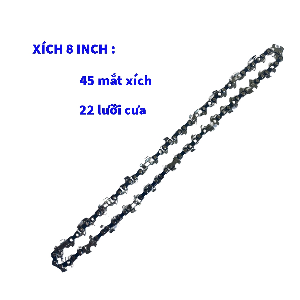 Lam xích 8 inch, lam xích 8 inch dự phòng phụ kiện máy cưa xích pin, chất liệu hợp kim thép cao cấp.